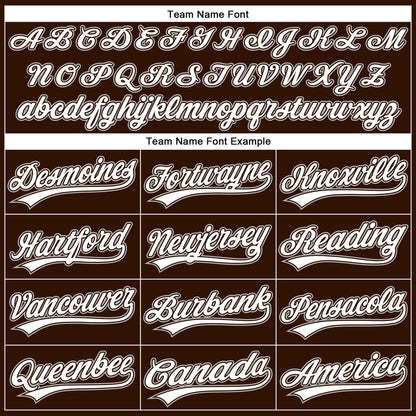 Custom Brown White Pinstripe Gray Authentic Baseball Jersey - Sky-Custom