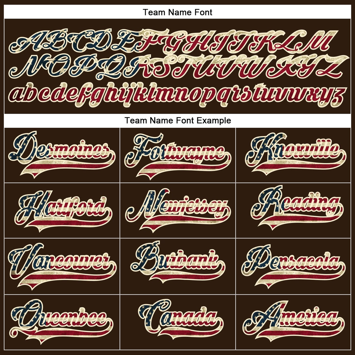 Custom Brown Vintage USA Flag Cream-Red Hockey Lace Neck Jersey - Sky-Custom