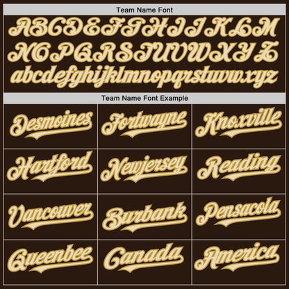 Custom Brown Cream-Old Gold Authentic Baseball Jersey - Sky-Custom