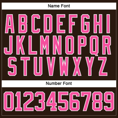 Custom Brown Pink-White Hockey Lace Neck Jersey - Sky-Custom