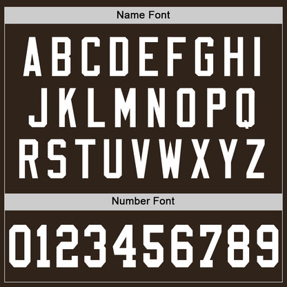 Custom Brown White Mesh Authentic Football Jersey - Sky-Custom