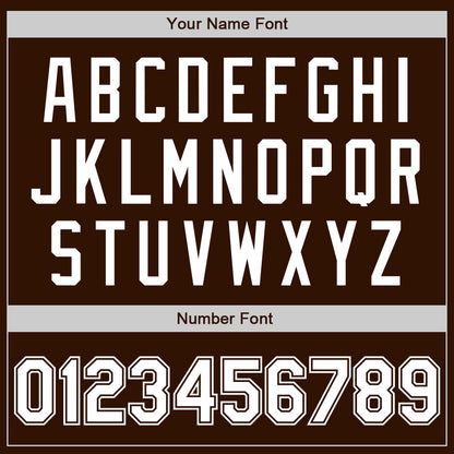 Custom Brown White Authentic Baseball Jersey - Sky-Custom