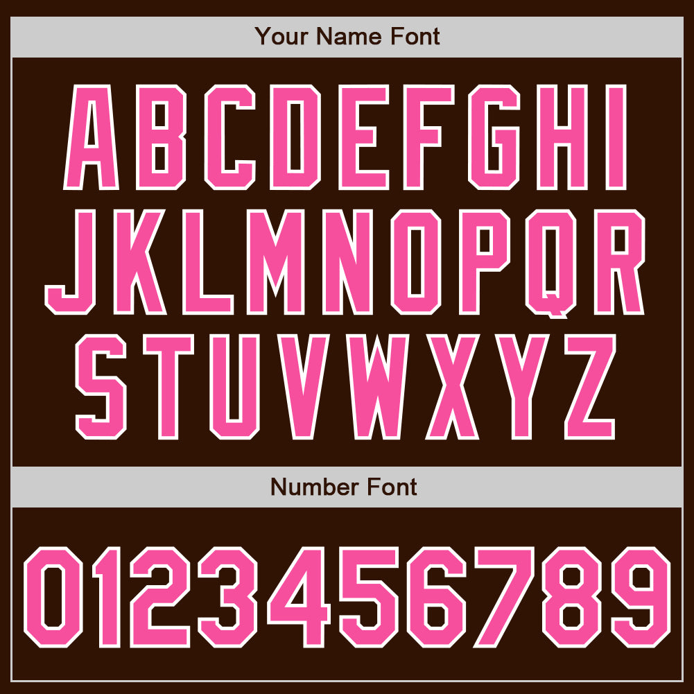 Custom Brown Pink-White Authentic Baseball Jersey - Sky-Custom