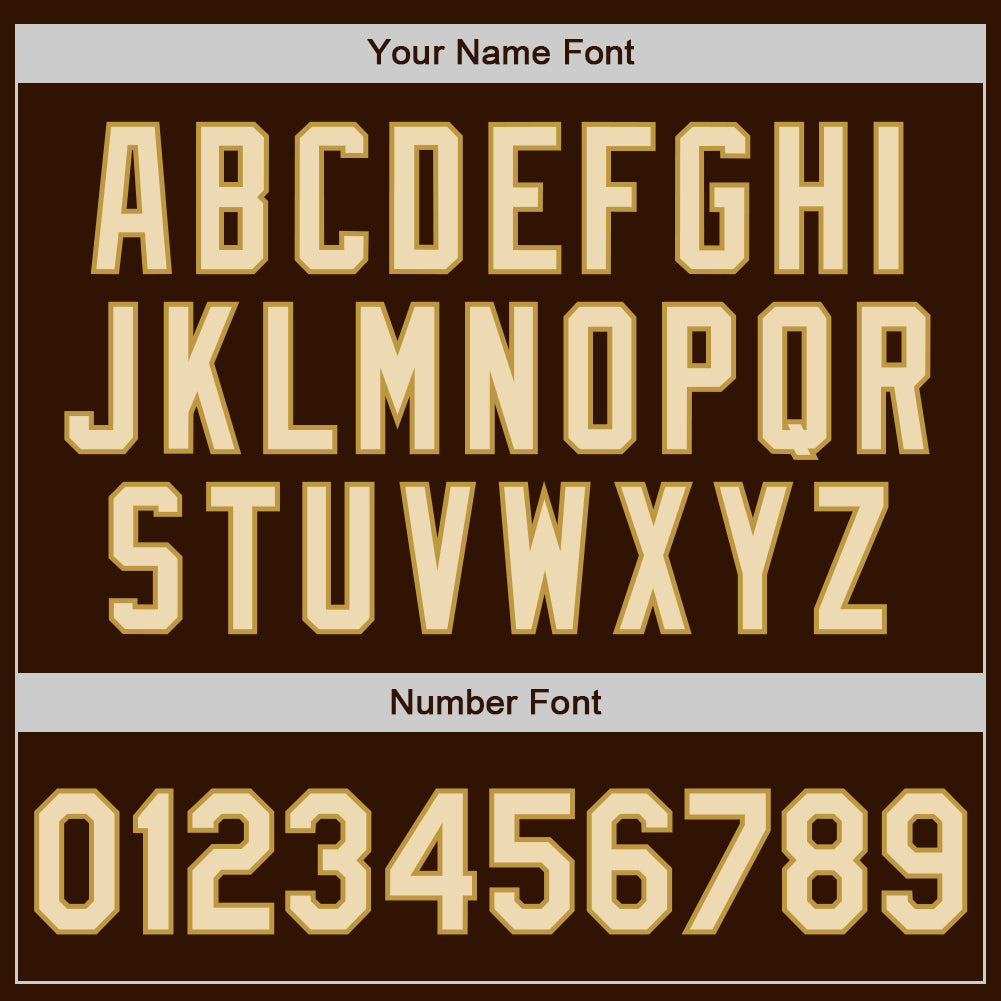 Custom Brown Cream-Old Gold Authentic Baseball Jersey - Sky-Custom