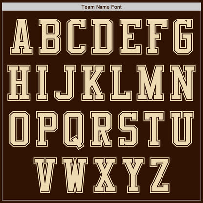 Custom Brown Cream Authentic Baseball Jersey - Sky-Custom