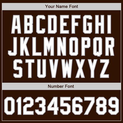 Custom Brown White-Gray Authentic Baseball Jersey - Sky-Custom