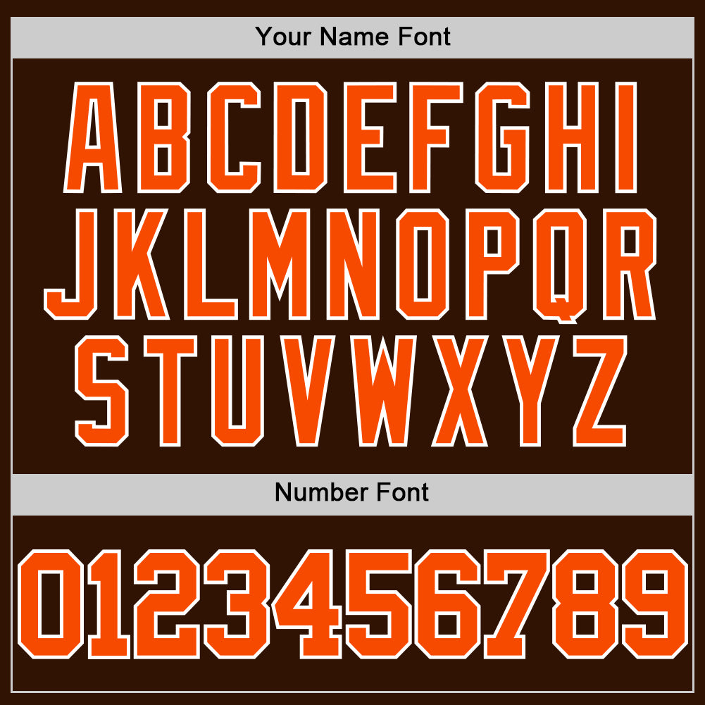 Custom Brown Orange-White Authentic Basketball Jersey - Sky-Custom