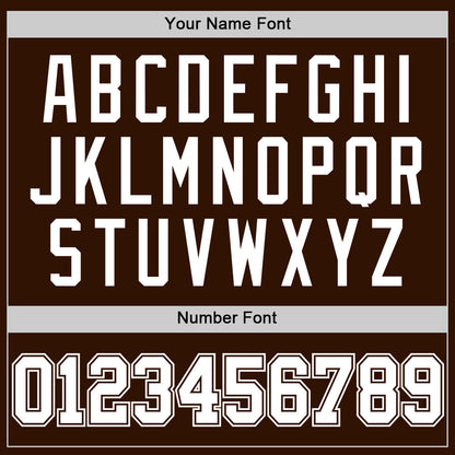 Custom Brown White Authentic Basketball Jersey - Sky-Custom