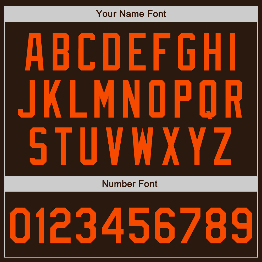 Custom Brown Orange Authentic Baseball Jersey - Sky-Custom