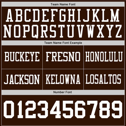 Custom Brown White Mesh Authentic Football Jersey - Sky-Custom