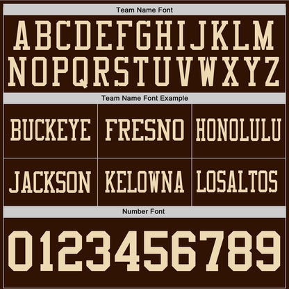 Custom Brown Cream Mesh Authentic Football Jersey - Sky-Custom