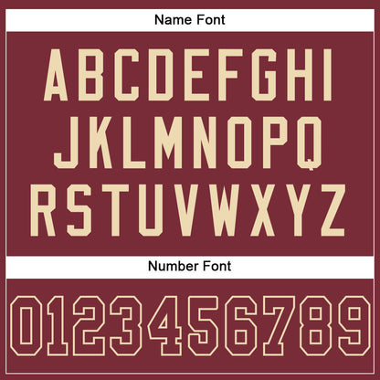 Custom Burgundy Burgundy-Cream Mesh Authentic Football Jersey - Sky-Custom