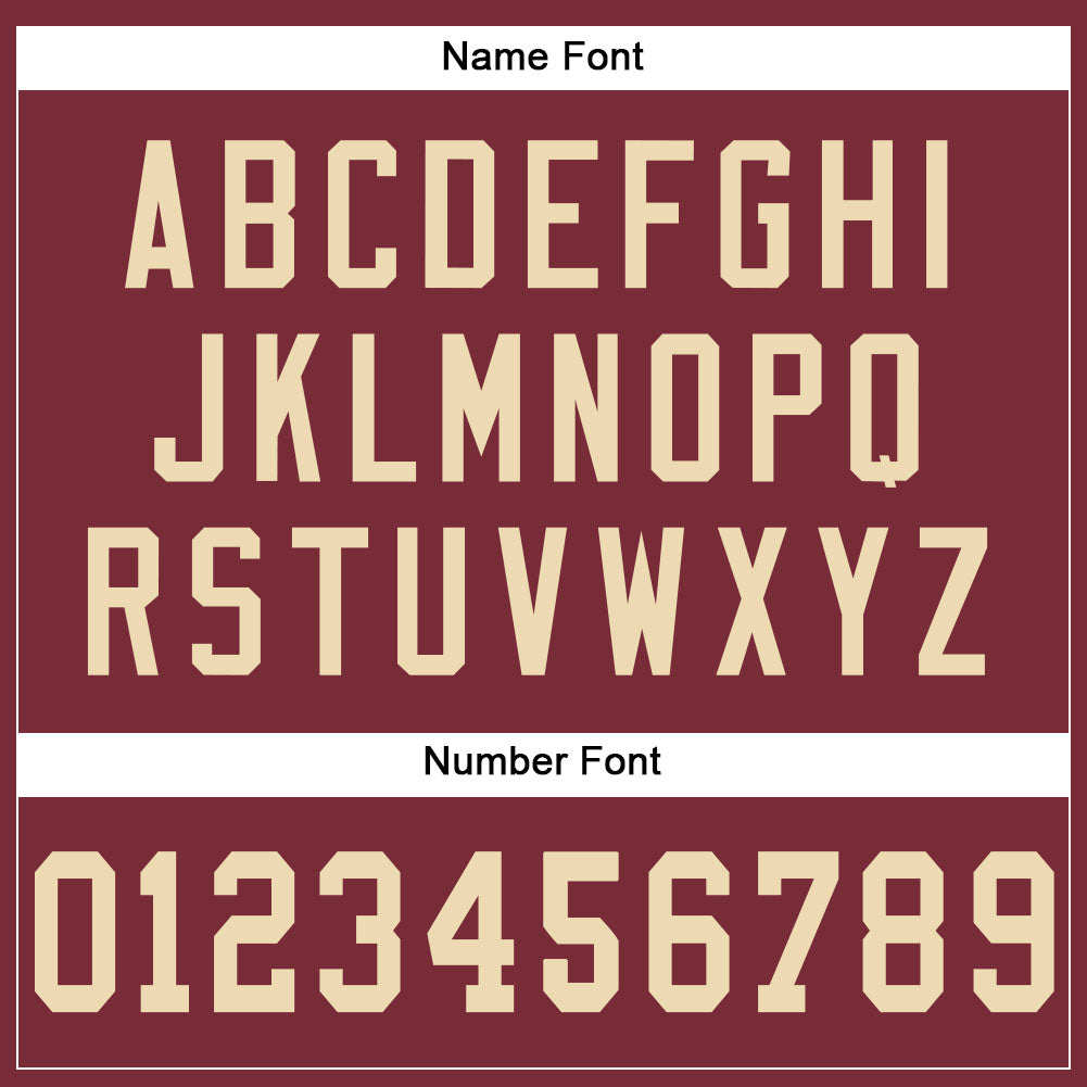 Custom Burgundy Cream Mesh Authentic Football Jersey - Sky-Custom