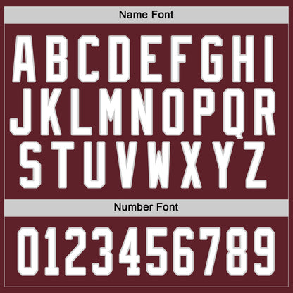 Custom Burgundy White-Blue Hockey Jersey - Sky-Custom