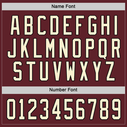 Custom Burgundy Cream-Black Hockey Jersey - Sky-Custom