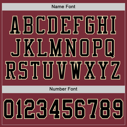 Custom Burgundy Black-Cream Mesh Authentic Football Jersey - Sky-Custom