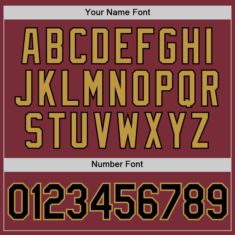 Custom Burgundy Black-Old Gold Authentic Baseball Jersey - Sky-Custom