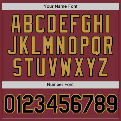 Custom Burgundy Black-Old Gold Authentic Baseball Jersey - Sky-Custom