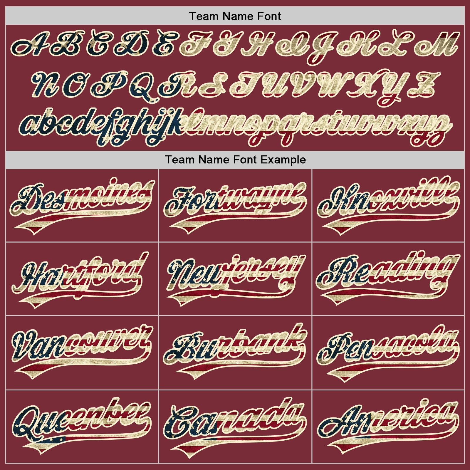 Custom Burgundy Vintage USA Flag-Cream Authentic Baseball Jersey - Sky-Custom
