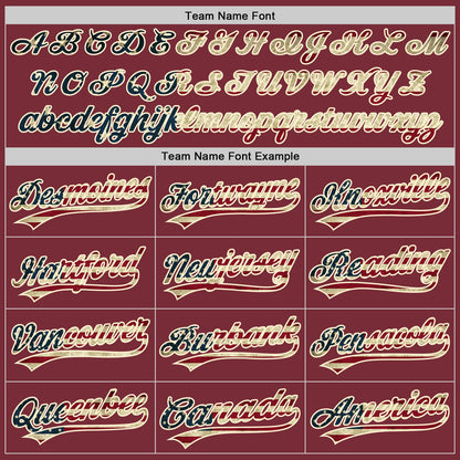 Custom Burgundy Vintage USA Flag-Cream Authentic Baseball Jersey - Sky-Custom