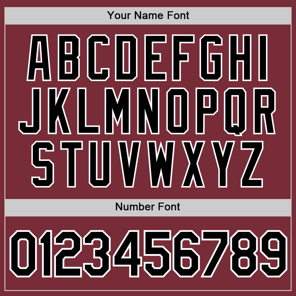 Custom Burgundy Black-White Authentic Baseball Jersey - Sky-Custom