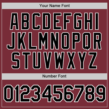 Custom Burgundy Black-White Authentic Baseball Jersey - Sky-Custom