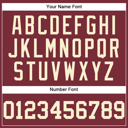 Custom Burgundy Cream Authentic Baseball Jersey - Sky-Custom