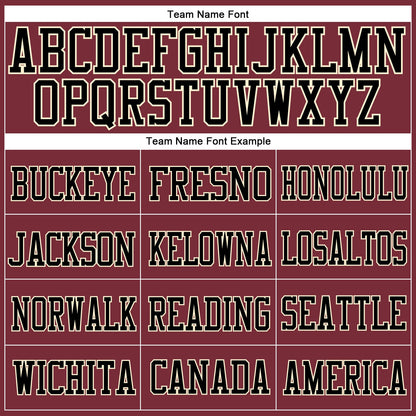 Custom Burgundy Black-Cream Mesh Authentic Football Jersey - Sky-Custom