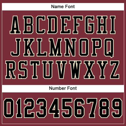 Custom Burgundy Black-Cream Mesh Authentic Football Jersey - Sky-Custom