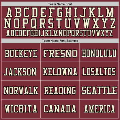 Custom Burgundy Cream-Black Mesh Authentic Football Jersey - Sky-Custom