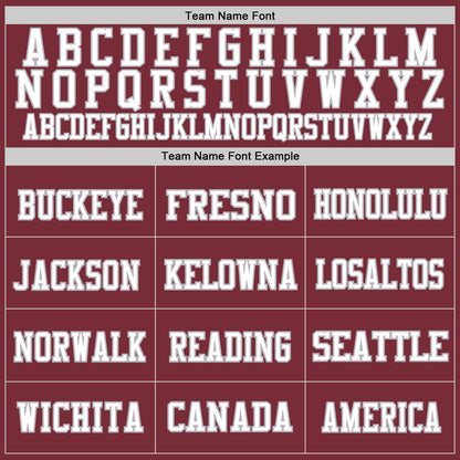 Custom Burgundy White-Gray Mesh Authentic Football Jersey - Sky-Custom