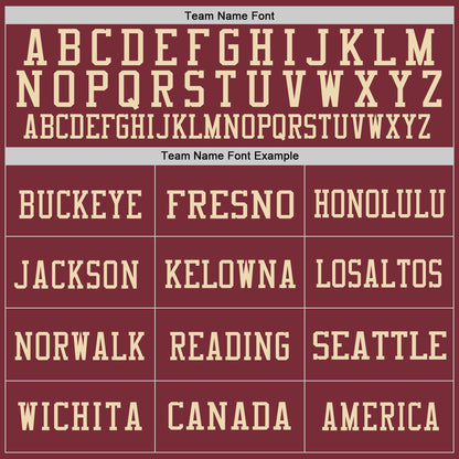 Custom Burgundy Vintage USA Flag-City Cream Mesh Authentic Football Jersey - Sky-Custom