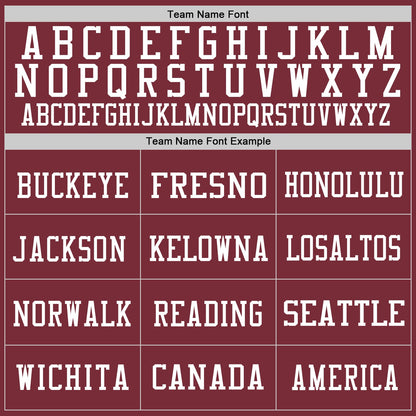 Custom Burgundy White Mesh Authentic Football Jersey - Sky-Custom