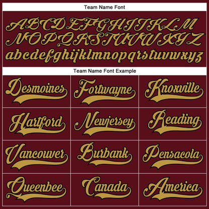 Custom Burgundy Old Gold-Black Hockey Lace Neck Jersey - Sky-Custom