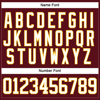 Custom Burgundy White-Gold Hockey Lace Neck Jersey - Sky-Custom