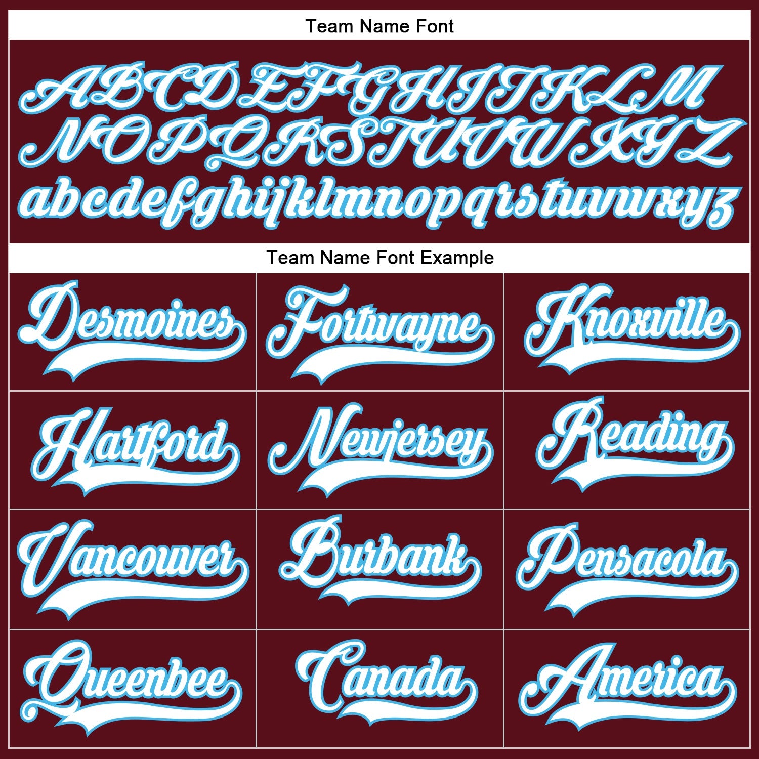 Custom Burgundy White-Sky Blue Hockey Lace Neck Jersey - Sky-Custom