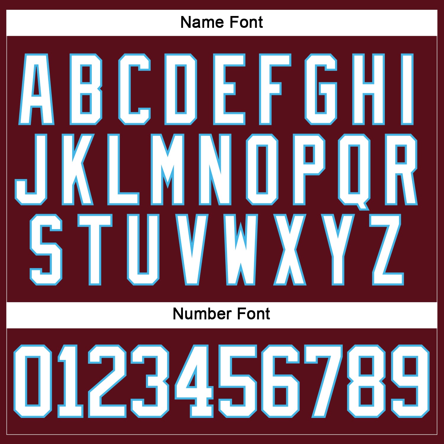 Custom Burgundy White-Sky Blue Hockey Lace Neck Jersey - Sky-Custom