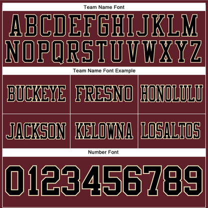 Custom Burgundy Black-City Cream Mesh Authentic Football Jersey - Sky-Custom