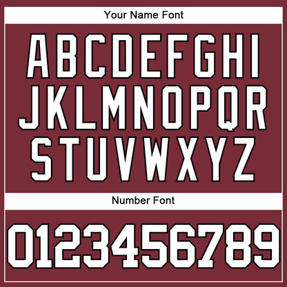 Custom Burgundy White-Black Authentic Baseball Jersey - Sky-Custom