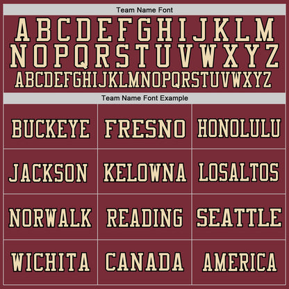 Custom Burgundy Black-Cream Mesh Authentic Throwback Football Jersey - Sky-Custom