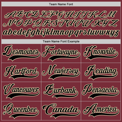 Custom Burgundy Black-Cream Hockey Lace Neck Jersey - Sky-Custom