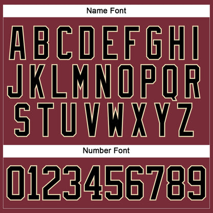 Custom Burgundy Black-Cream Hockey Lace Neck Jersey - Sky-Custom