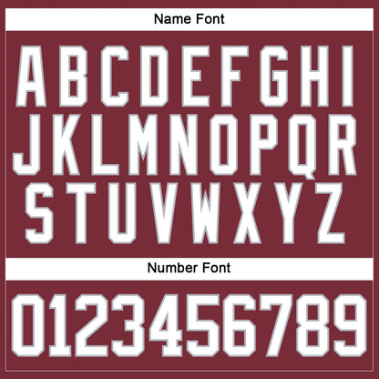 Custom Burgundy White-Gray Hockey Lace Neck Jersey - Sky-Custom