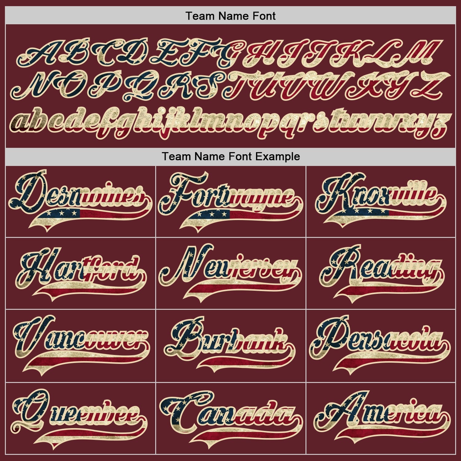 Custom Burgundy Vintage USA Flag Cream-Black Hockey Jersey - Sky-Custom