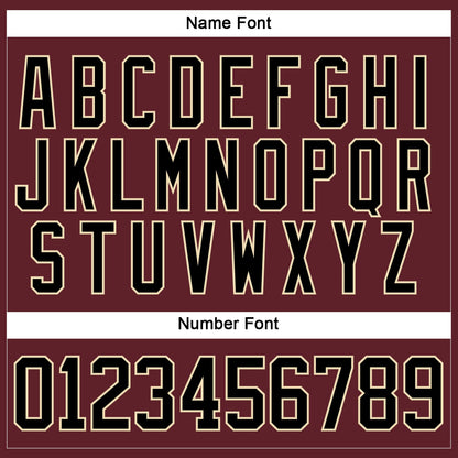 Custom Burgundy Black-Cream Hockey Jersey - Sky-Custom