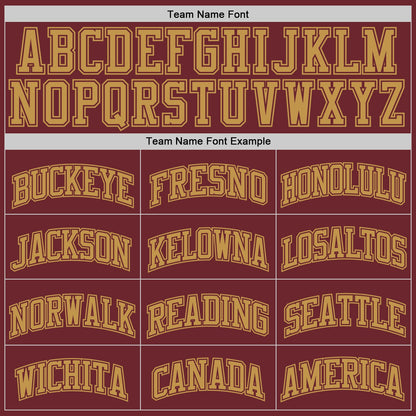 Custom Burgundy Old Gold Authentic Basketball Jersey - Sky-Custom