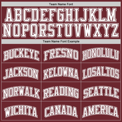 Custom Burgundy White Authentic Basketball Jersey - Sky-Custom