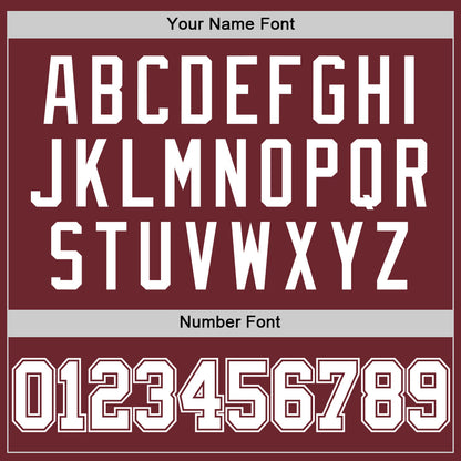 Custom Burgundy White Authentic Basketball Jersey - Sky-Custom