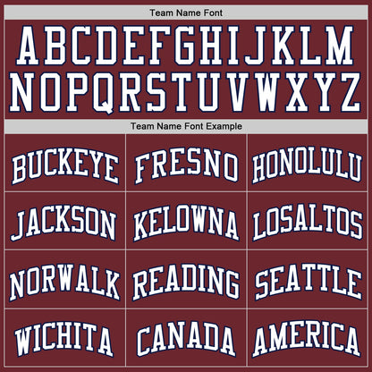 Custom Burgundy White-Navy Authentic Basketball Jersey - Sky-Custom