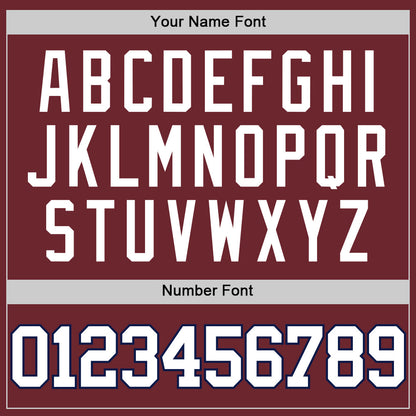 Custom Burgundy White-Navy Authentic Basketball Jersey - Sky-Custom